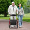 Folding Rollator Walker with 8 Inch Wheels and Seat Lightweight, Adjustable & Durable Mobility Aid