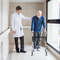 Height Adjustable Aluminum Walker with Rolling Wheels and Brakes Foldable Mobility Aid for Seniors