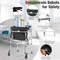 Height Adjustable Aluminum Walker with Rolling Wheels and Brakes Foldable Mobility Aid for Seniors