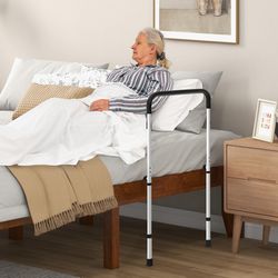 adjustable bed assist rail for fall prevention heavy duty support for elderly & rehab patients
