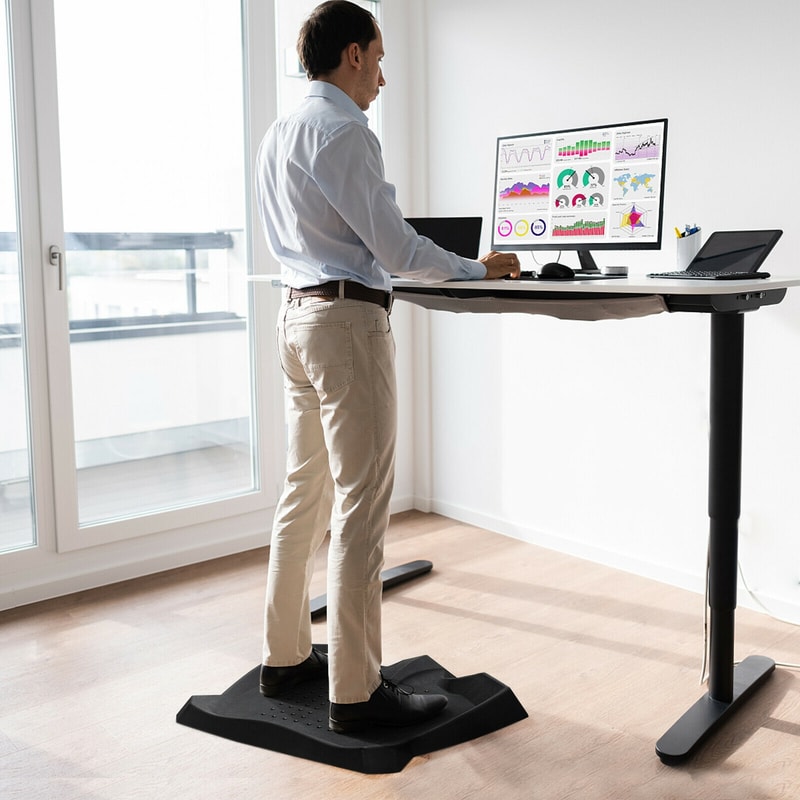 Ergonomic Portable AntiFatigue Standing Mat With Massage Points Terrain Ramps Cushioned Floor Mat 1