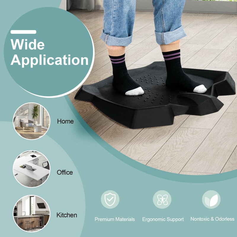 Ergonomic Portable AntiFatigue Standing Mat With Massage Points Terrain Ramps Cushioned Floor Mat 3