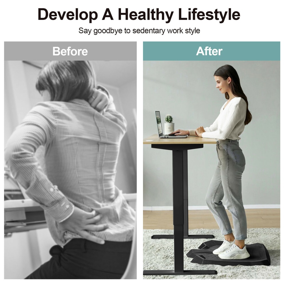 Ergonomic Portable AntiFatigue Standing Mat With Massage Points Terrain Ramps Cushioned Floor Mat 4