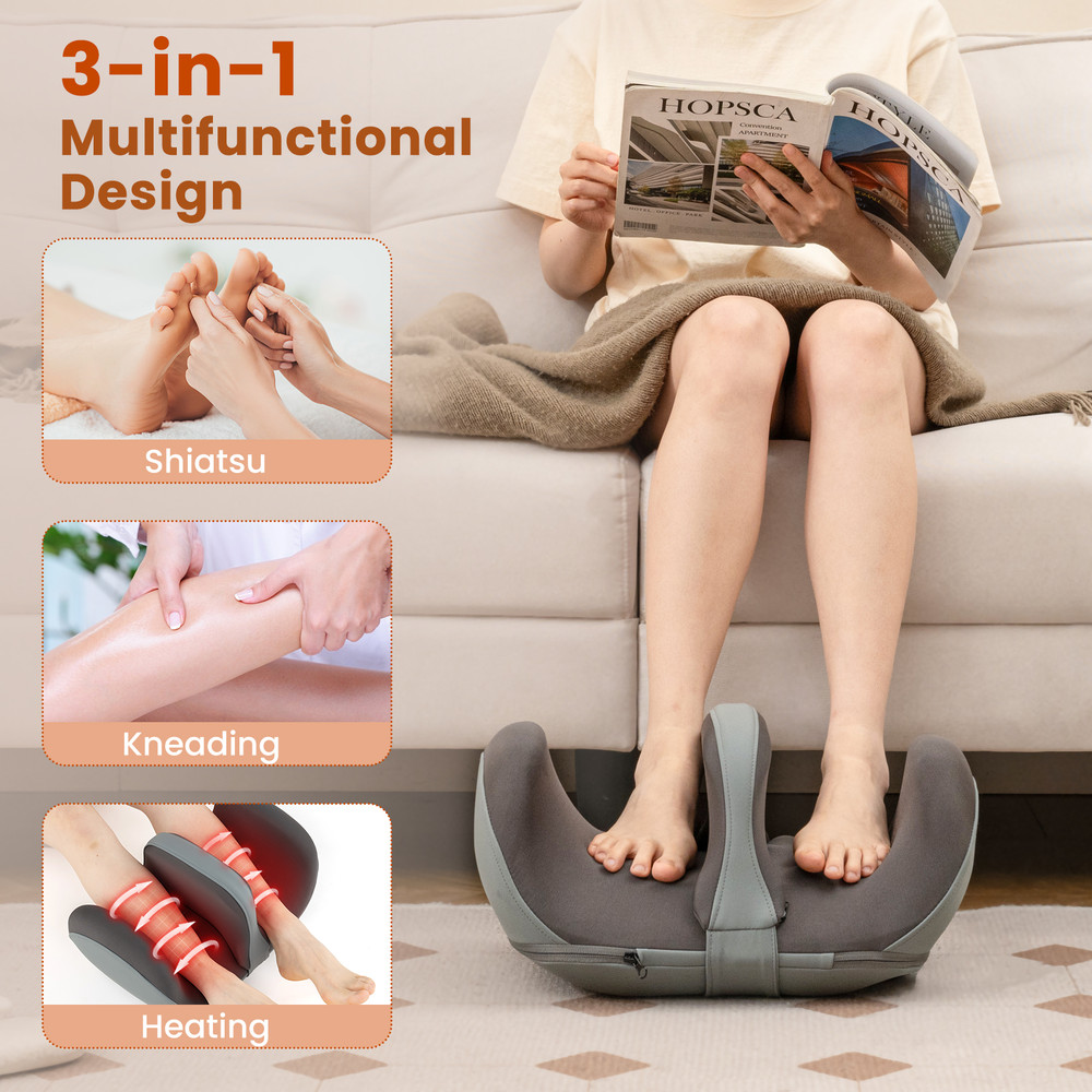 Foot And Calf Massager With Heat Shiatsu Vibration Massage Machine For Pain Relief Perfect Gift Fo 1