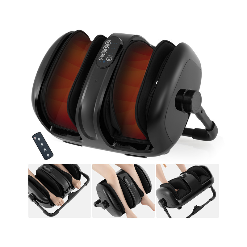 Electric Foot And Calf Massager With Heat Compression And Shiatsu Massage For Pain Relief Improved  0
