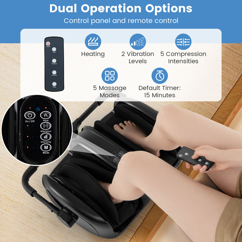 Electric Foot And Calf Massager With Heat Compression And Shiatsu Massage For Pain Relief Improved  4