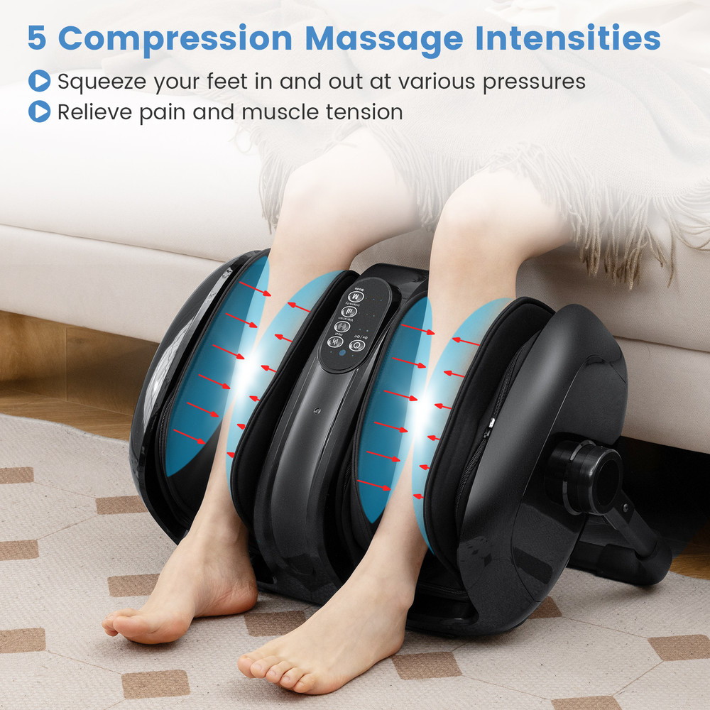 Electric Foot And Calf Massager With Heat Compression And Shiatsu Massage For Pain Relief Improved  2