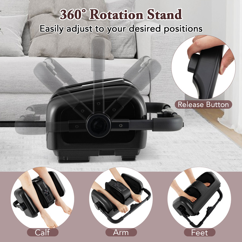Smart Electric Foot And Calf Massager With Heat Shiatsu Deep Kneading And Rolling Leg Massager For  6