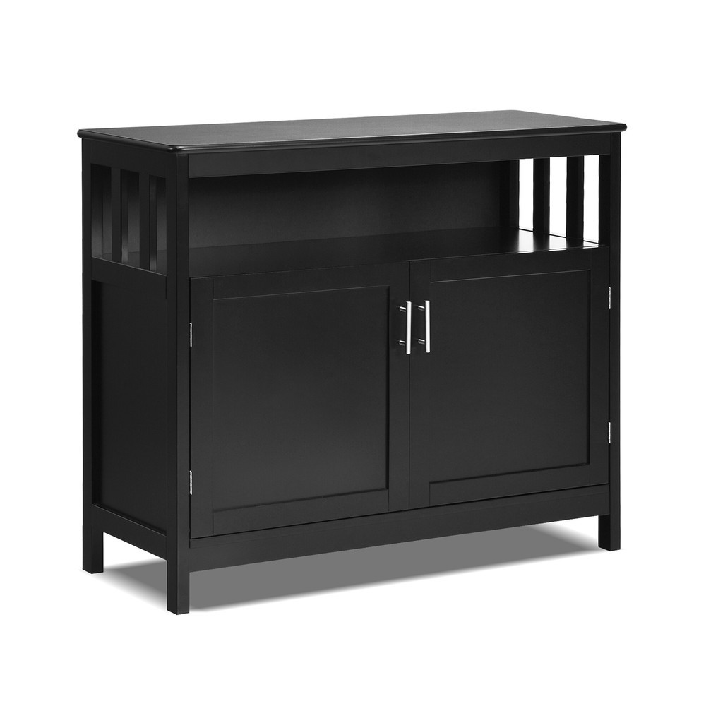 Kitchen Buffet Server Sideboard Storage Cabinet With 2 Doors And Shelf Ample Storage Modern Design 2