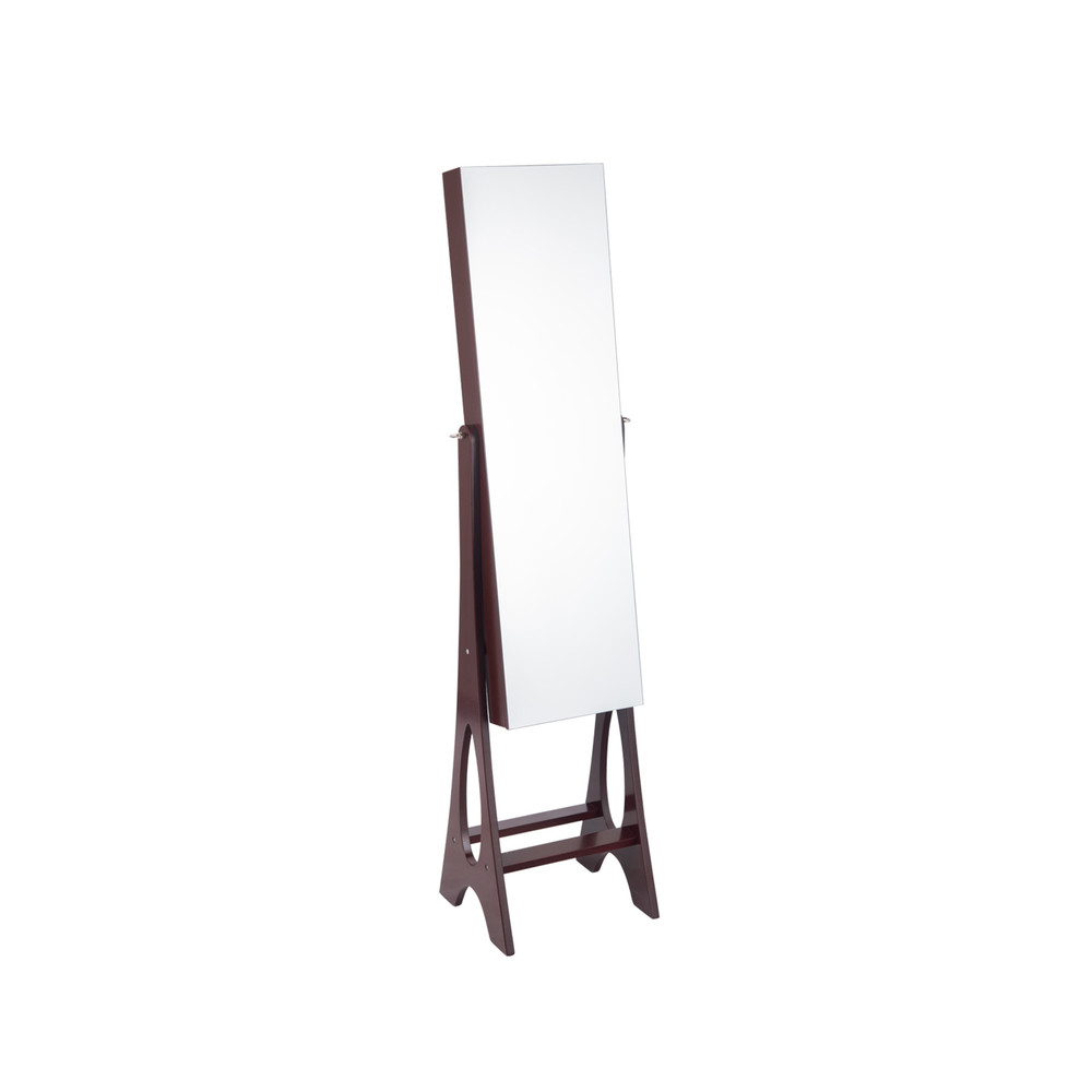 LED Jewelry Cabinet Armoire Organizer With Bevel Edge Mirror Stylish  Spacious Storage 3