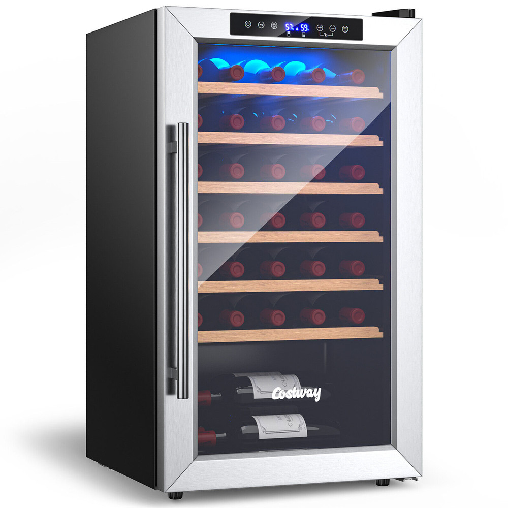 20 Inch Wine Refrigerator for 33 Bottles – Tempered Glass Door & Smart LED Control