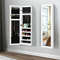 Wall and Door Mirrored Jewelry Cabinet with LED Light – Elegant Storage & Space-Saving Design