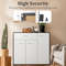 Buffet Sideboard Storage Cabinet with Spacious Table Top – Sturdy 3-Door Kitchen & Dining Organizer