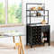 Modern Kitchen Bakers Rack With Freestanding Wine Rack Glass Holder Drawer Storage Shelves Ideal F 0