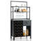 Modern Kitchen Bakers Rack With Freestanding Wine Rack Glass Holder Drawer Storage Shelves Ideal F 1