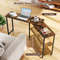 Patented Large Free Rotating Sofa Side Table With Wheels And Storage Shelf MultiAngle Couch Desk Wi 5
