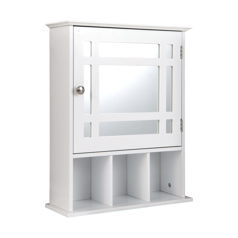 Modern Wall Mounted And Mirrored Bathroom Cabinet Medicine Storage Cabinet With Adjustable Shelves  0