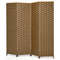 Decorative Panel Folding Privacy Partition Room Divider With Rustproof Hinge Natural Woven Freestan 7