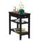 SpaceSaving Side End Table With Drawer And Dual Open Shelves Small Bedside Or Sofa Table For Living 7