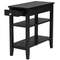 SpaceSaving Side End Table With Drawer And Dual Open Shelves Small Bedside Or Sofa Table For Living 0