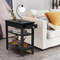 SpaceSaving Side End Table With Drawer And Dual Open Shelves Small Bedside Or Sofa Table For Living 3