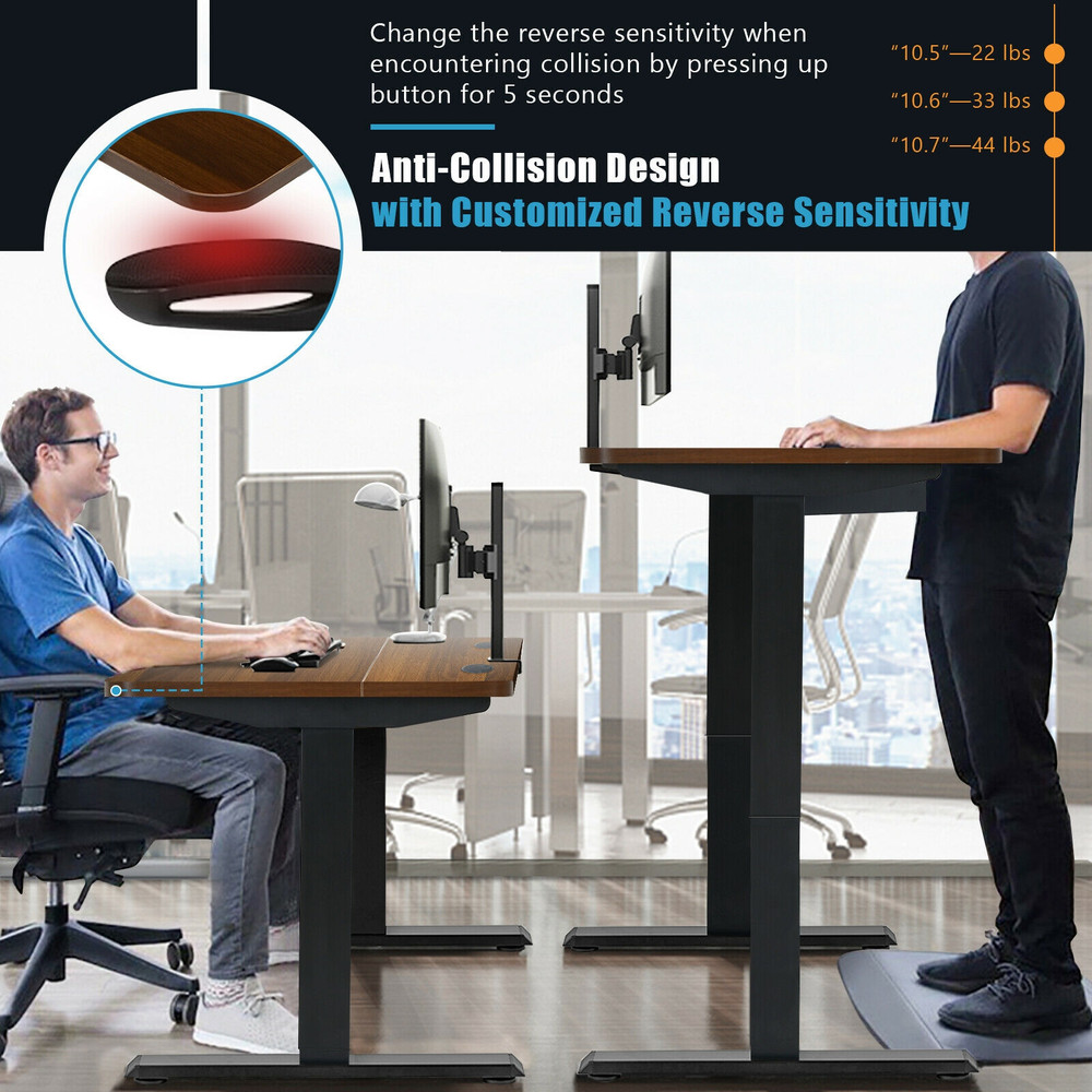 Ergonomic Electric Adjustable Standing Desk With USB Charging Port Height Adjustable Home Office Co 2