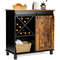 Industrial Storage Cabinet With Sliding Barn Door Rustic Buffet Sideboard With Tier Shelves  Wine O 7