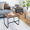 Modern Set Nesting Coffee Tables For Living Room Bedroom Side Pocket Storage Metal Frame 1