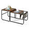 Modern Set Nesting Coffee Tables For Living Room Bedroom Side Pocket Storage Metal Frame 7