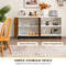 Modern Buffet Sideboard With Doors And Open Compartments Versatile Storage Cabinet For Dining Room  2