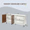 Modern Buffet Sideboard With Doors And Open Compartments Versatile Storage Cabinet For Dining Room  6