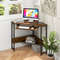 Triangle Corner Desk For Home Office Computer Desk With USB Charging Station PullOut Keyboard Tray  1