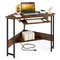 Triangle Corner Desk For Home Office Computer Desk With USB Charging Station PullOut Keyboard Tray  7