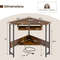Triangle Corner Desk For Home Office Computer Desk With USB Charging Station PullOut Keyboard Tray  6