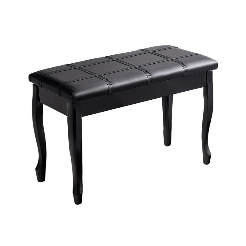 Premium PU Leather Piano Bench with Hidden Storage, Solid Wood Construction, Comfortable Padded Seat for Musicians & Te