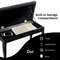 Premium PU Leather Piano Bench with Hidden Storage, Solid Wood Construction, Comfortable Padded Seat for Musicians & Te