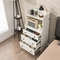 Modern Storage Dresser with Anti Toppling Device,Tall 5 Shelf Dresser with Drawers,Space Saving for Bedroom & Living Roo