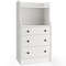 Modern Storage Dresser with Anti Toppling Device,Tall 5 Shelf Dresser with Drawers,Space Saving for Bedroom & Living Roo