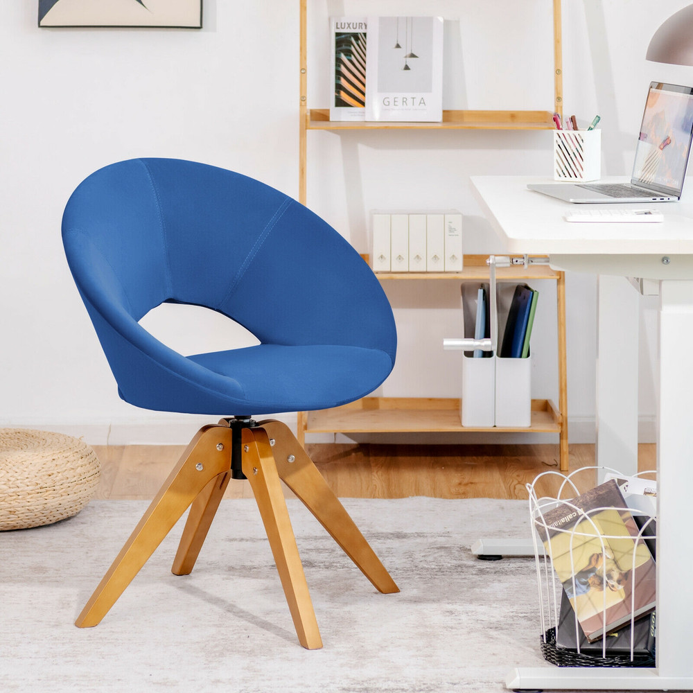 Swivel Accent Chair with Oversized Upholstered Seat – 360° Rotating Office & Home Chair