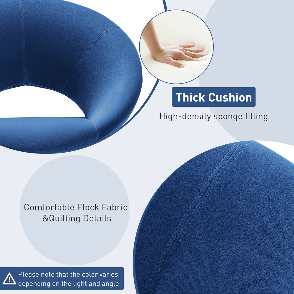 Swivel Accent Chair with Oversized Upholstered Seat – 360° Rotating Office & Home Chair