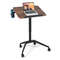 Adjustable Standing Desk with Wheels Gas Spring Lift,30 Tilt Desktop,Cast Aluminum Frame Ideal for Work,Study &Ergonomic