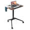 Adjustable Standing Desk with Wheels Gas Spring Lift,30 Tilt Desktop,Cast Aluminum Frame Ideal for Work,Study &Ergonomic