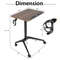Adjustable Standing Desk with Wheels Gas Spring Lift,30 Tilt Desktop,Cast Aluminum Frame Ideal for Work,Study &Ergonomic