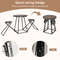 Foldable Dining Table Set, 2 Stools Attached, Compact Design for Small Spaces, 110 lbs Capacity Table & 330 lbs Stools