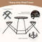 Foldable Dining Table Set, 2 Stools Attached, Compact Design for Small Spaces, 110 lbs Capacity Table & 330 lbs Stools