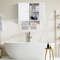Wall Mounted Bathroom Storage Medicine Cabinet With Towel Bar SpaceSaving White MDF Organizer With  3