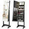 Freestanding Jewelry Cabinet With FullLength HD Mirror Large Storage Organizer With LED Lights 6