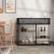 4-Tier Industrial Console Table with Wire Basket and Shelf – Sturdy Storage for Living Room, Kitchen & Entryway