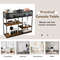 4-Tier Industrial Console Table with Wire Basket and Shelf – Sturdy Storage for Living Room, Kitchen & Entryway