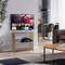 48 Inch 2-Tier Console Table with Gold Finished Frame, Elegant Hallway & Entryway Table with Marble-Textured Shelves